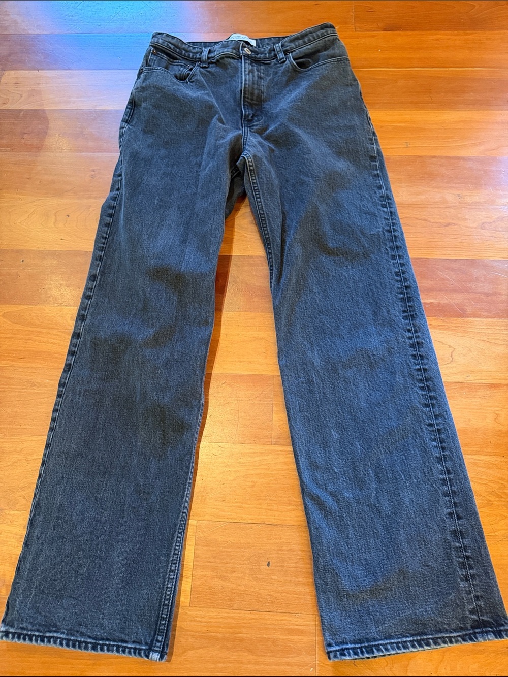 Abercrombie & Fitch A&F sz 30 10L The 90s Relaxed Black Jean High-Rise 32 inseam